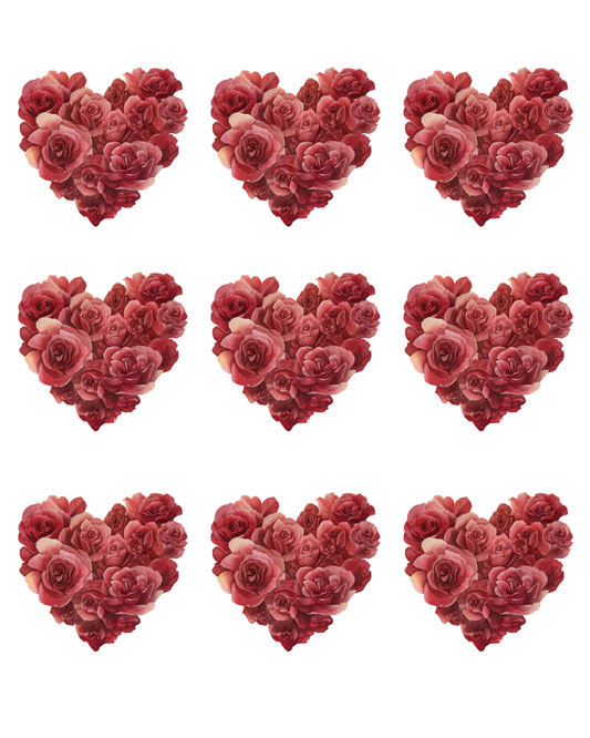 Rose Heart Transfer Sheet