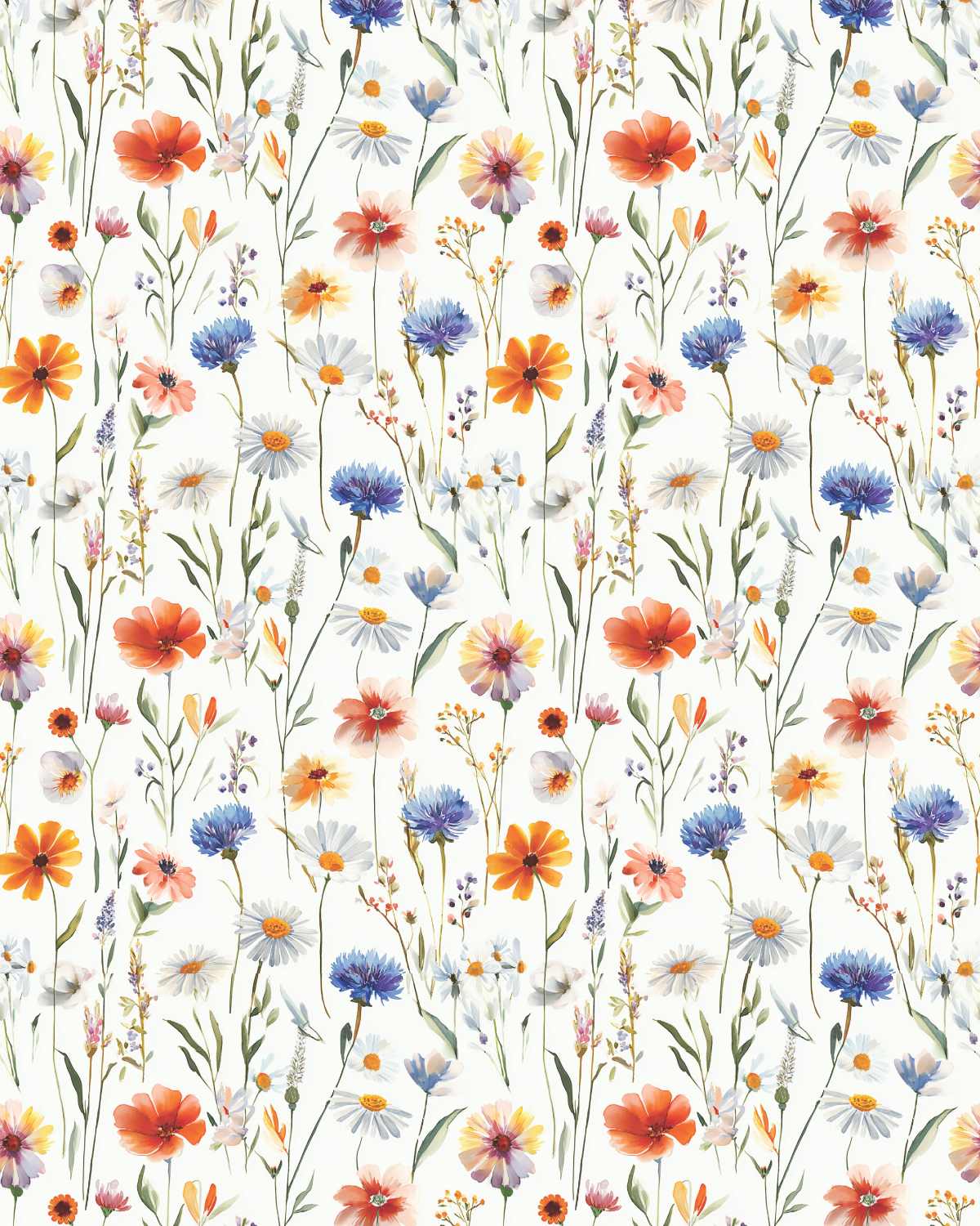 This wildflower polymer clay transfer sheet features a soft botanical floral pattern in warm and cool tones, perfect for creating handmade earrings and jewelry.